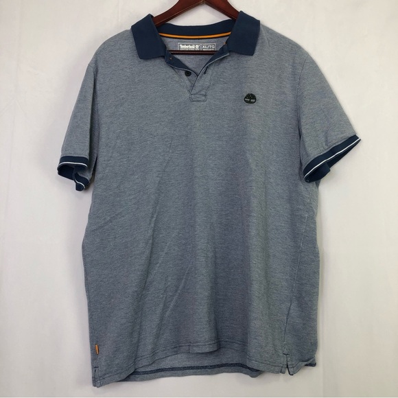 Timberland Polo Men’s Short Sleeve Regular Classic Workwear Formal Top Blue XL - Picture 10 of 10